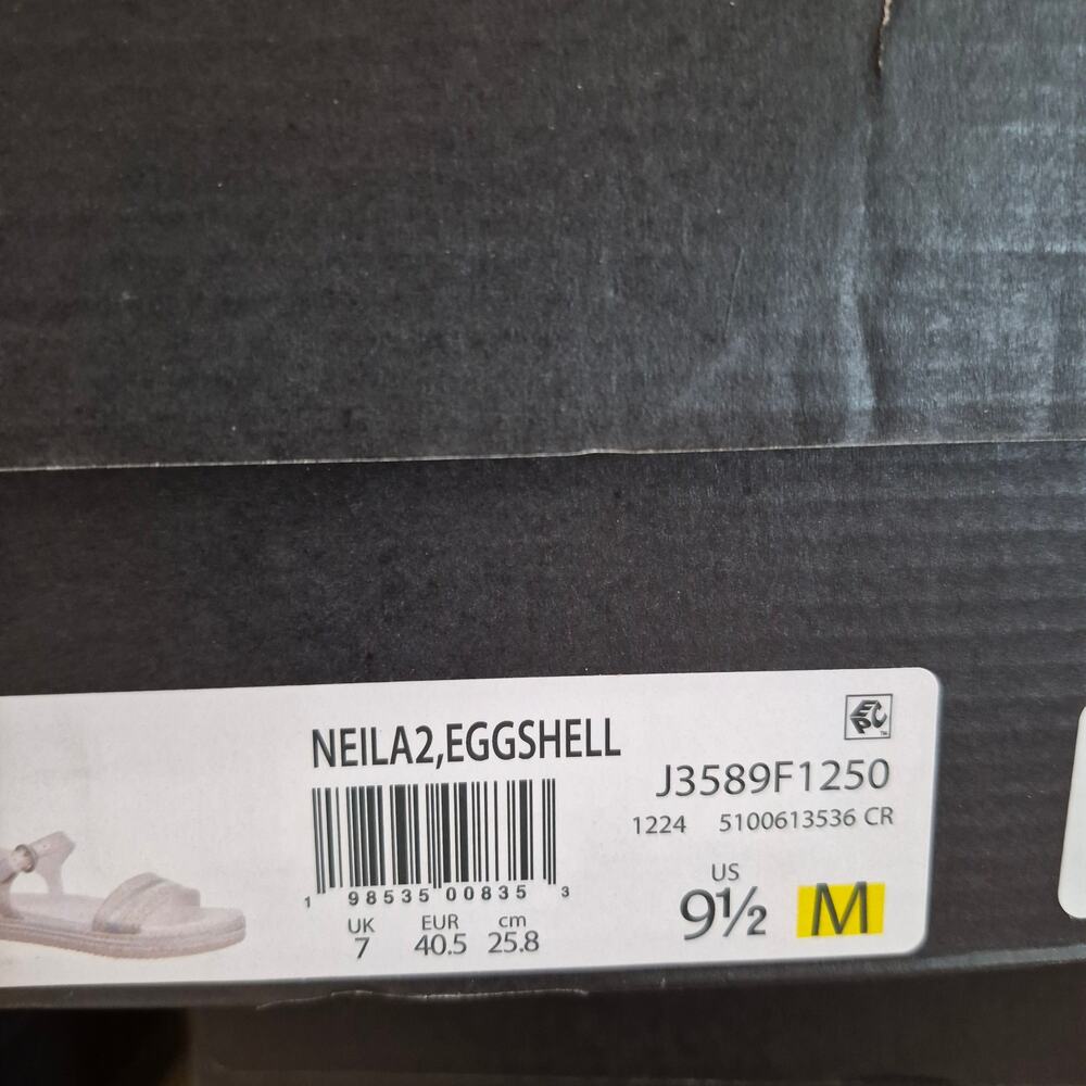 NEW Naturalizer Neila 2 espadrille platform sole wrapped raffia Sandal cream 9.5 - Picture 8 of 8